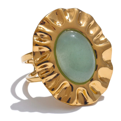 Bague Aventurine Verte Soleil
