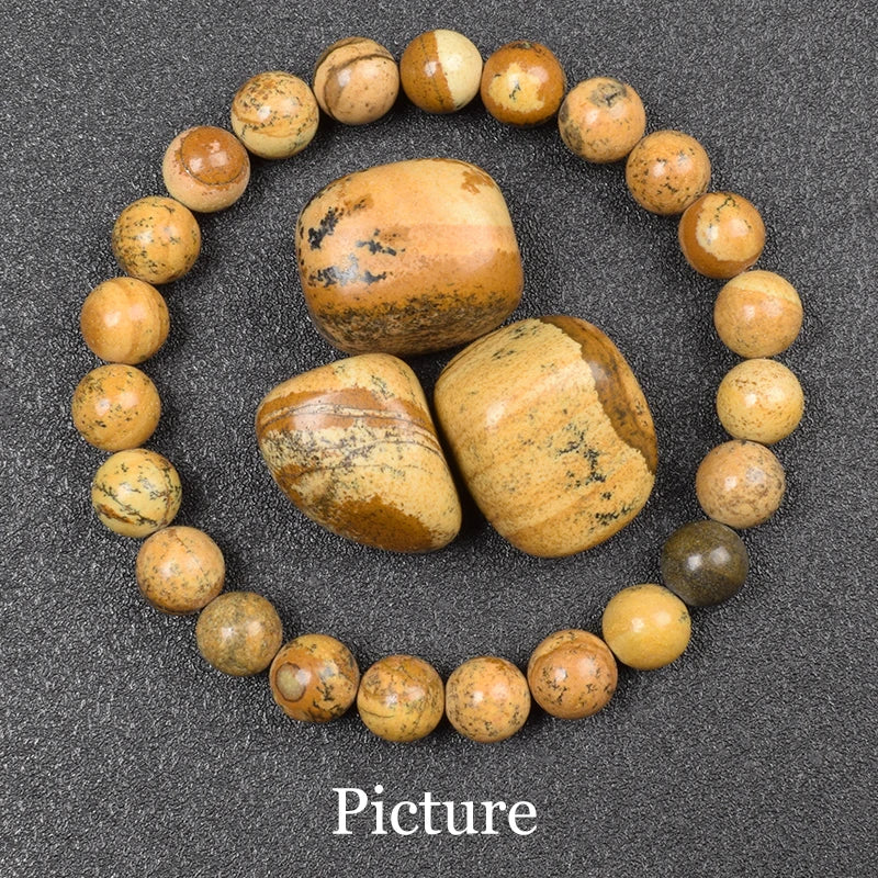 Bracelet Obsidienne Dorée 8 mm, Perles Naturelles Dorées