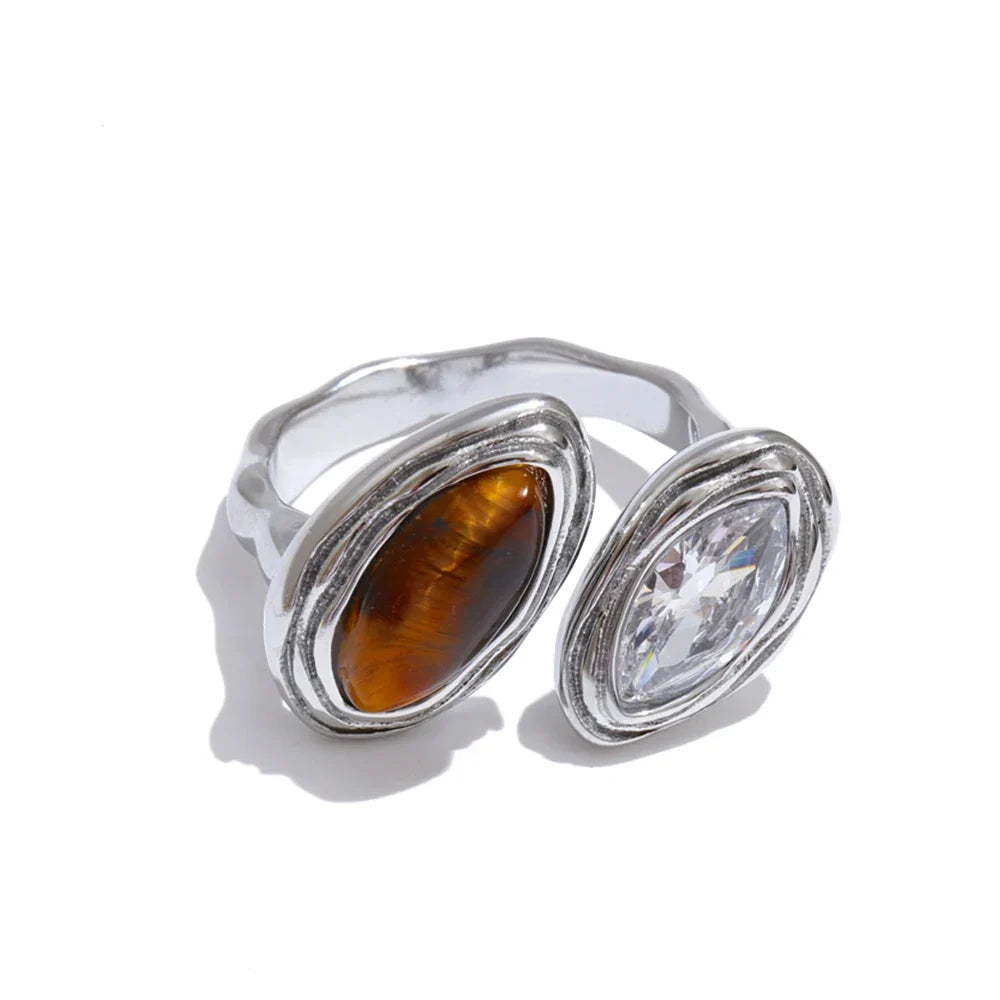 Bague Œil de Tigre Toi et Moi