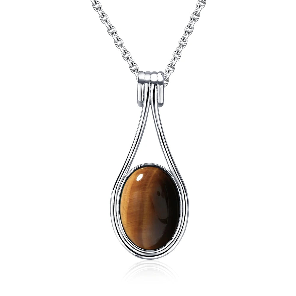 Pendentif Labradorite Bleue Ovale 10x14 mm, Argenté