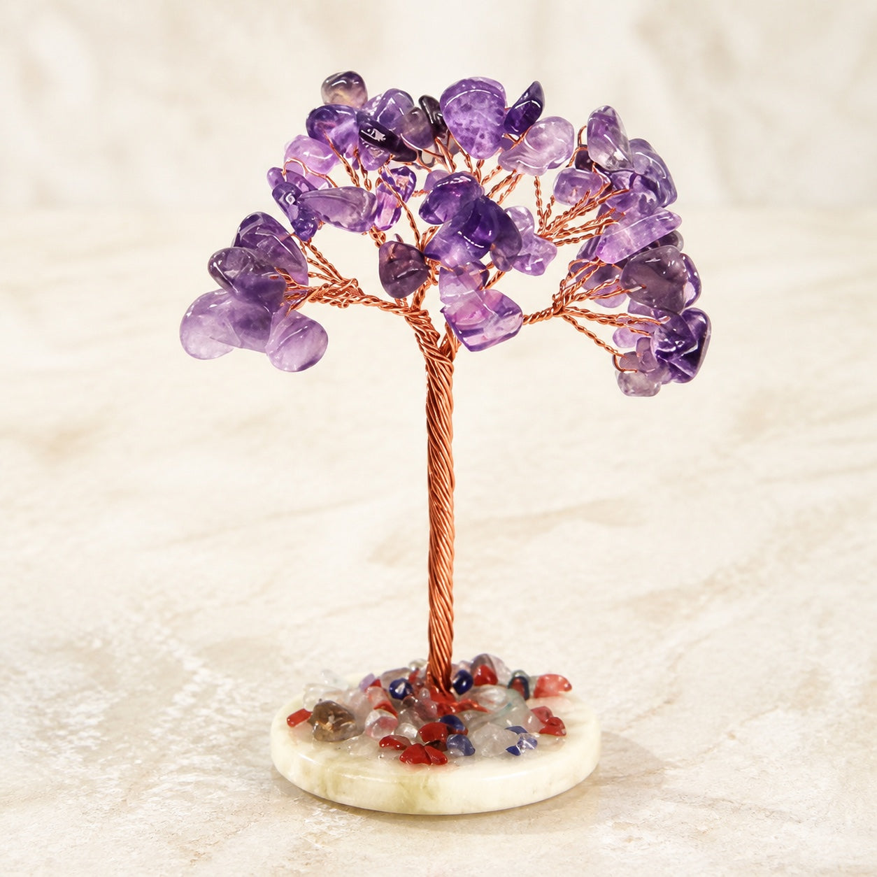 Arbre de Vie en Pierres Naturelles — Décoration Feng Shui — Améthyste