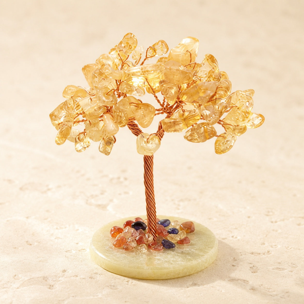 Arbre de Vie en Pierres Naturelles — Décoration Feng Shui — Citrine