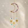 Attrape-Soleil Améthyste et Cristal — Suncatcher Lune — Lune Améthyste
