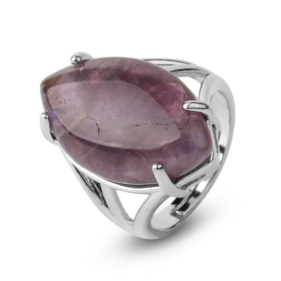 Bague Améthyste Réglable