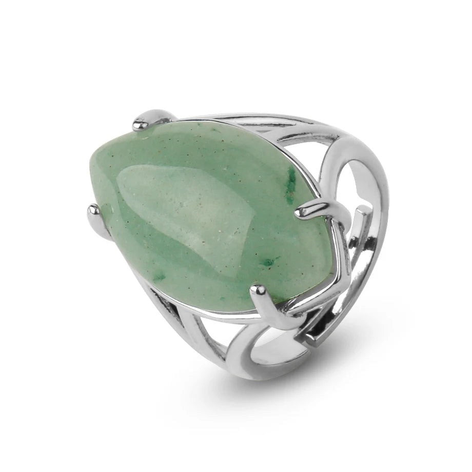 Bague Aventurine Verte Réglable