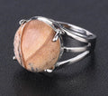 Bague Jaspe Paysage Cabochon
