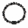 Bracelet signe astrologique Bélier — lave, hématite et onyx | Source Sacrée