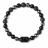Bracelet signe astrologique Sagittaire — lave, hématite et onyx | Source Sacrée