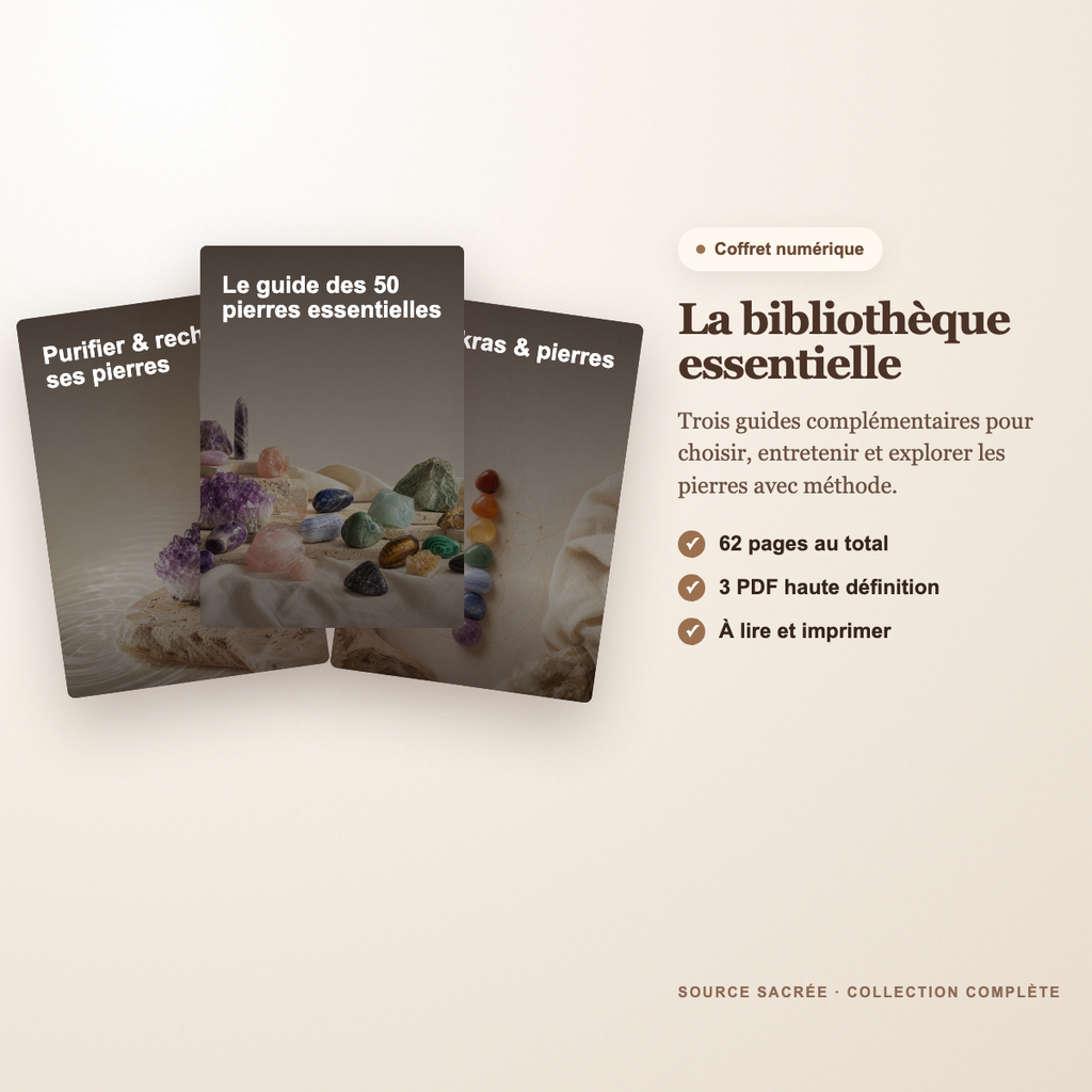 Coffret de 3 ebooks lithothérapie Source Sacrée