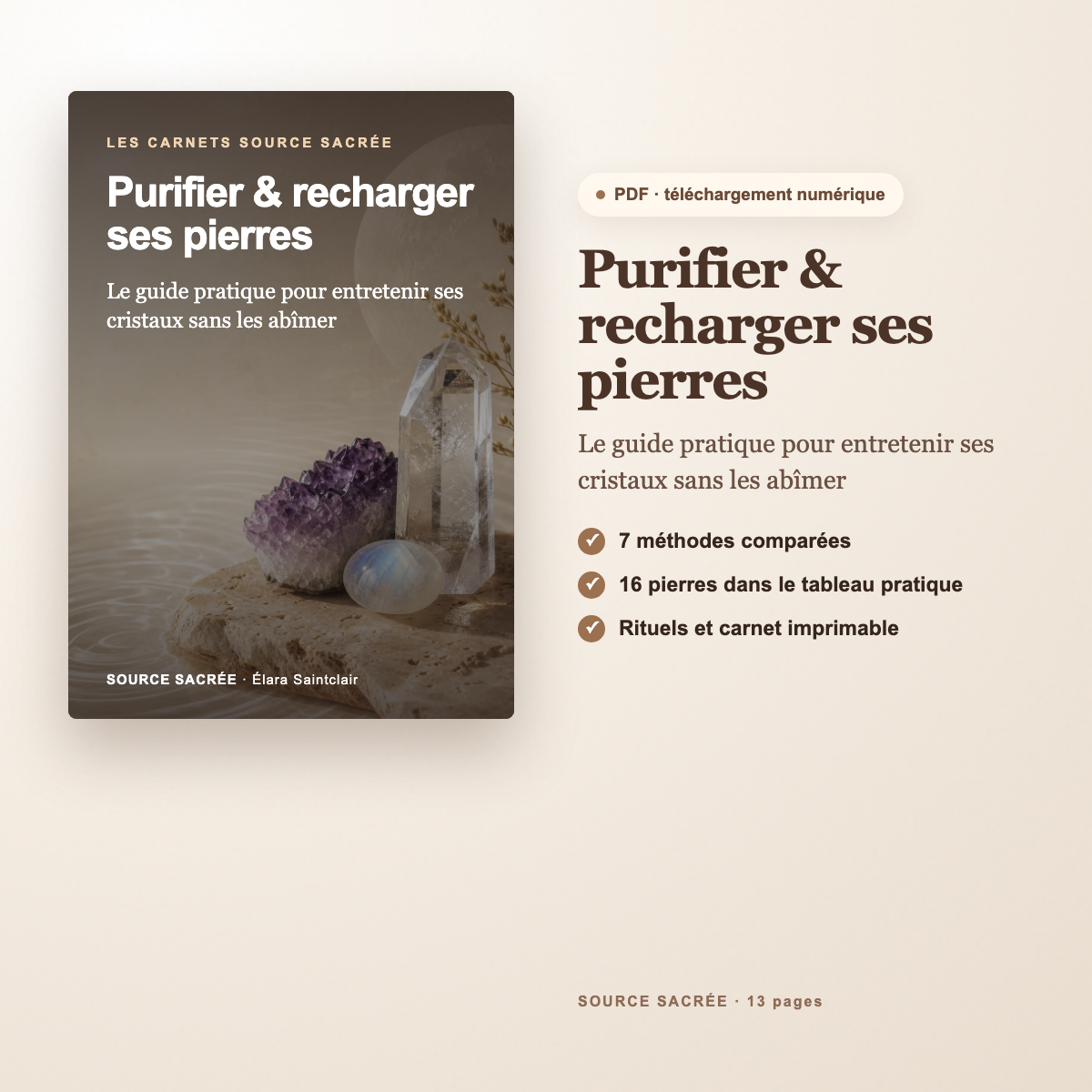 Guide PDF purification et rechargement des pierres
