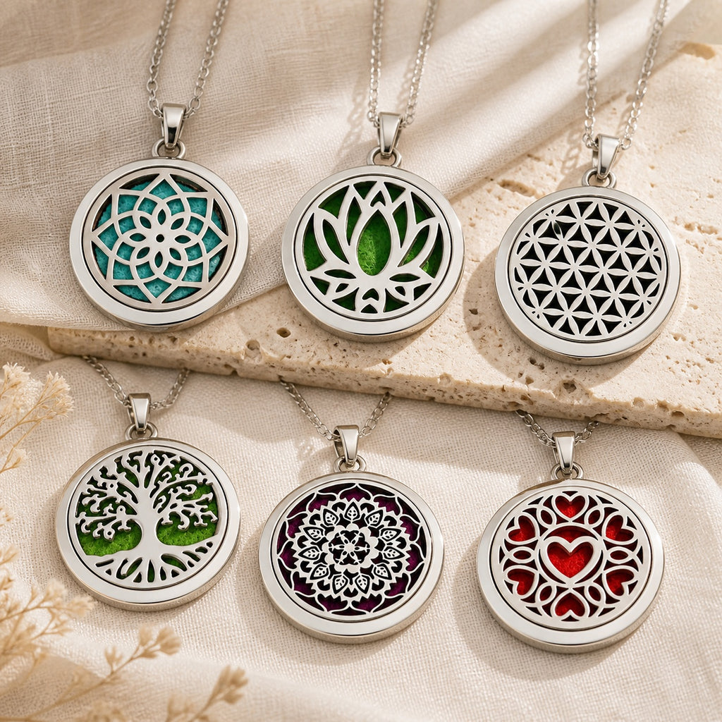 Collier Arbre de Vie — Médaillon Diffuseur en Acier — hero