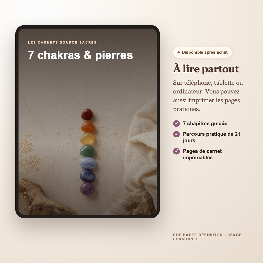 Carnet 7 chakras PDF à lire et imprimer