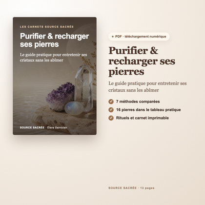 Ebook purification et rechargement des pierres Source Sacrée
