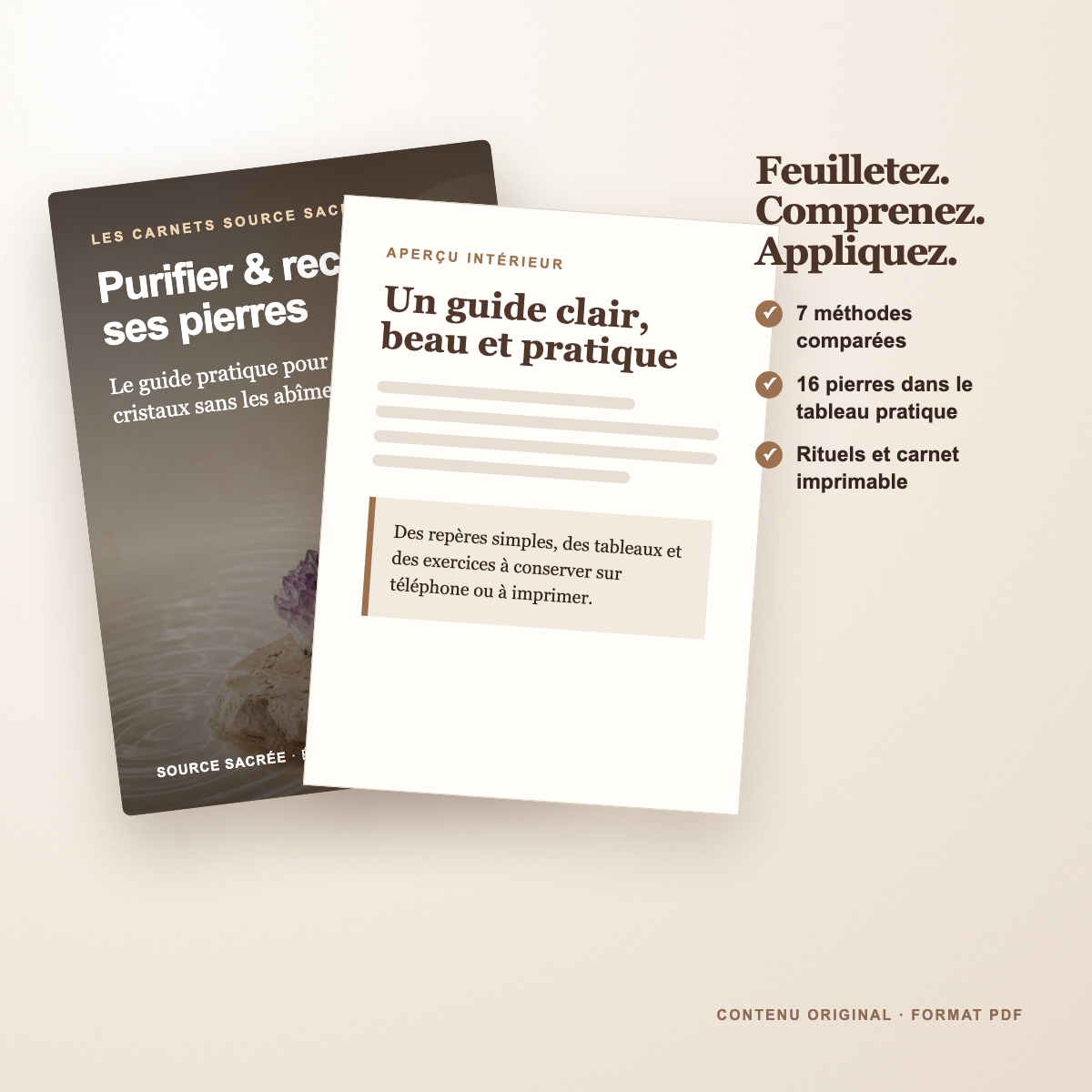 Aperçu intérieur du guide d’entretien des pierres naturelles