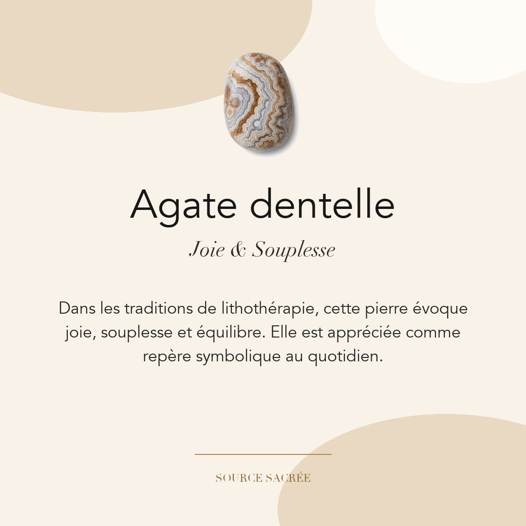 Agate dentelle : joie, souplesse et équilibre — symbolique traditionnelle