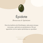 Épidote : renouveau, optimisme et persévérance — symbolique traditionnelle