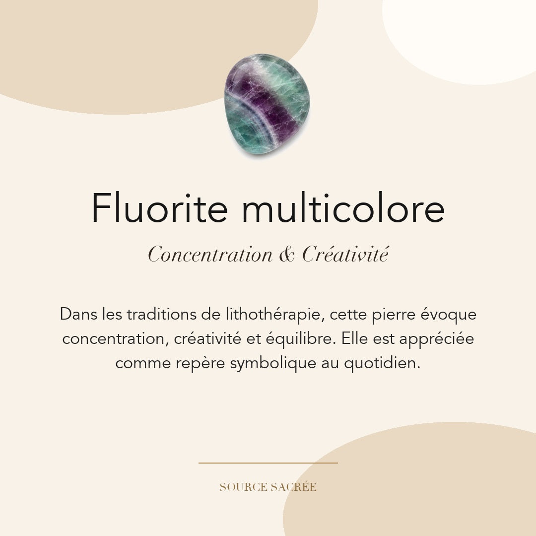Fluorite multicolore : concentration, créativité et équilibre — symbolique traditionnelle