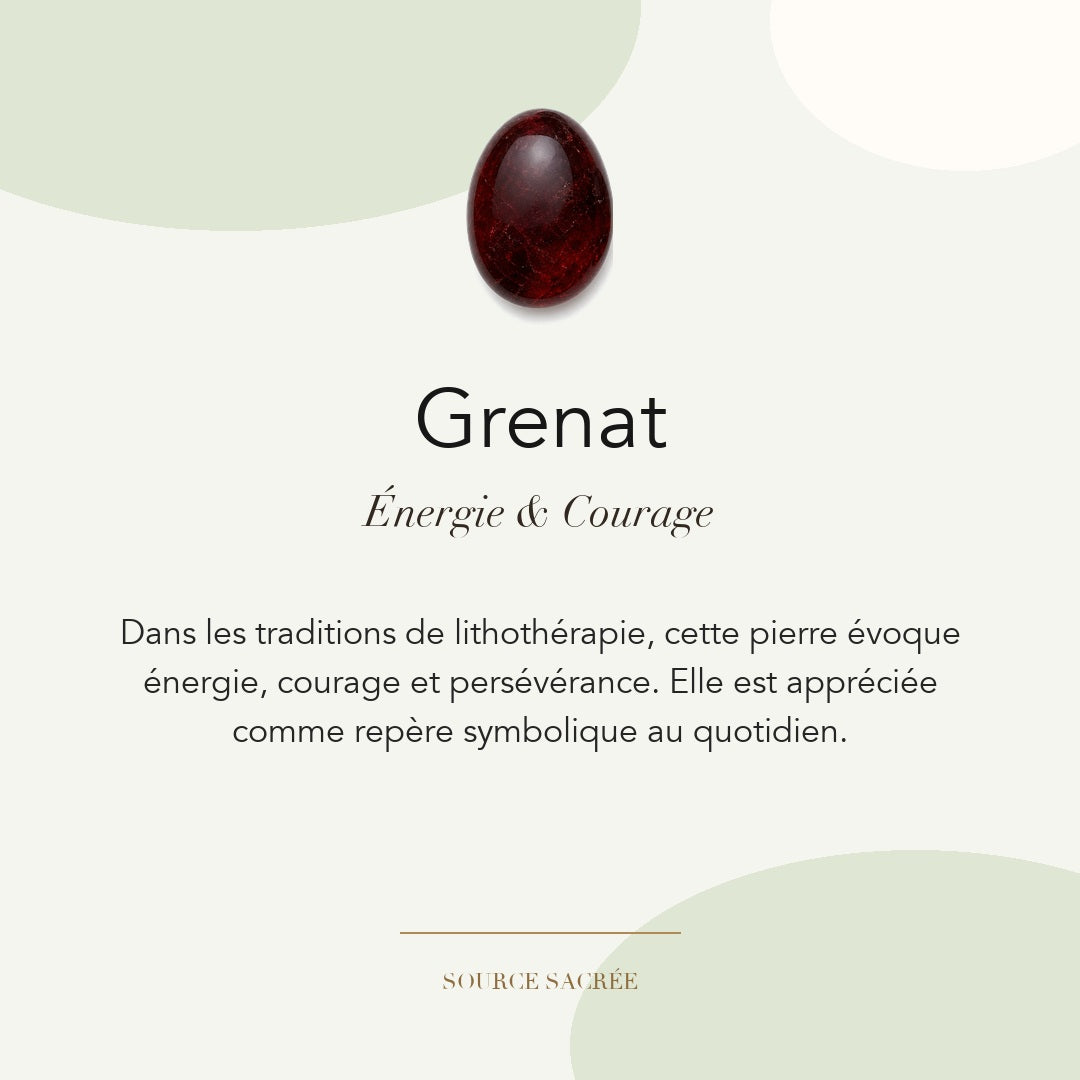 Grenat : énergie, courage et persévérance — symbolique traditionnelle
