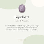 Lépidolite : calme, transition et équilibre émotionnel — symbolique traditionnelle