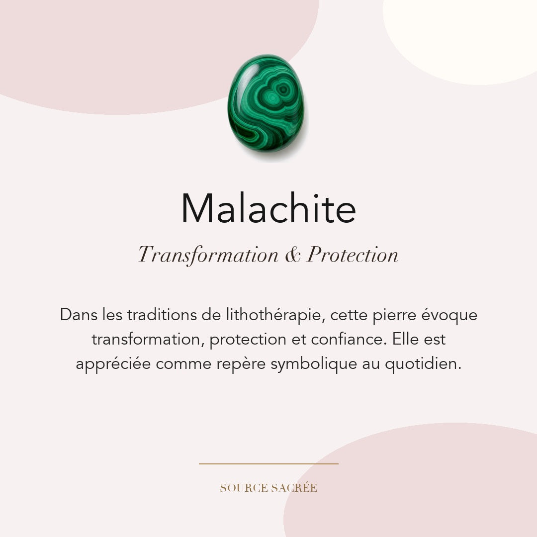 Malachite : transformation, protection et confiance — symbolique traditionnelle