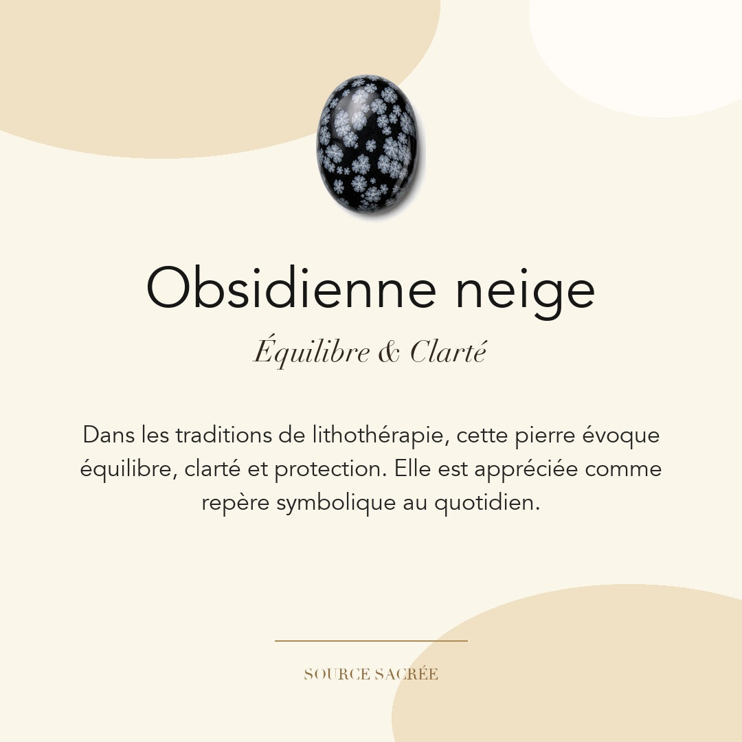 Obsidienne neige : équilibre, clarté et protection — symbolique traditionnelle