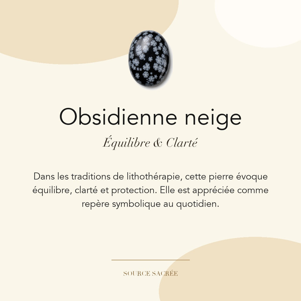 Obsidienne neige : équilibre, clarté et protection — symbolique traditionnelle