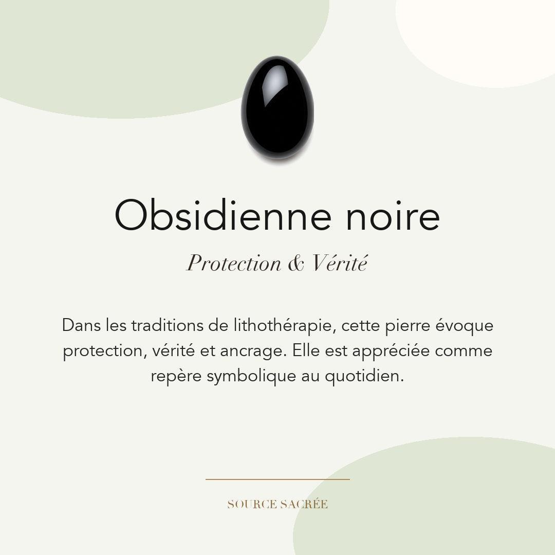 Obsidienne noire : protection, vérité et ancrage — symbolique traditionnelle
