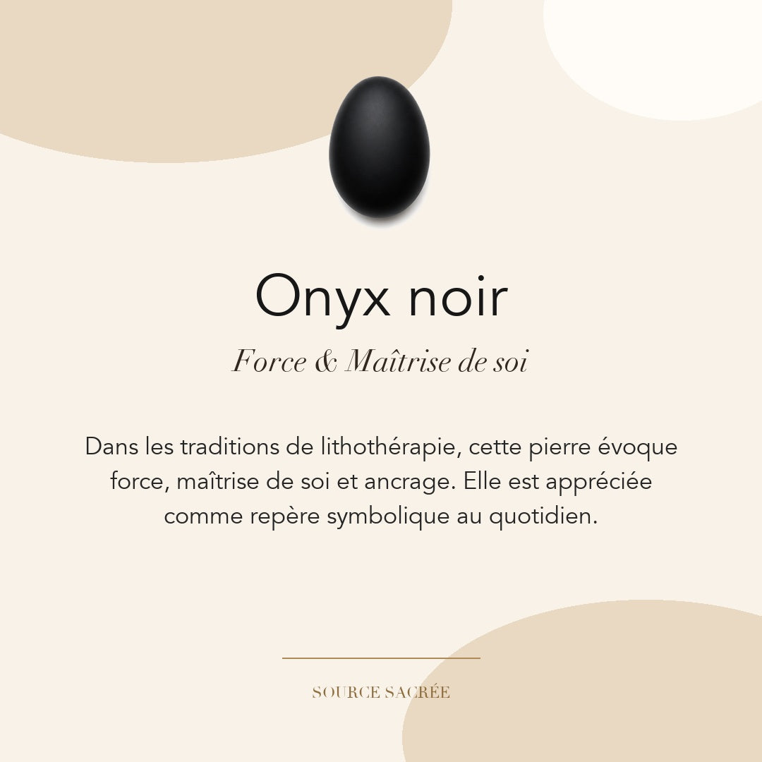 Onyx noir : force, maîtrise de soi et ancrage — symbolique traditionnelle