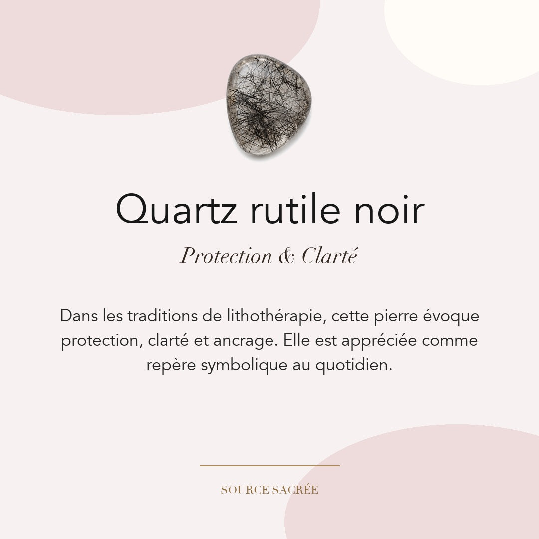 Quartz rutile noir : protection, clarté et ancrage — symbolique traditionnelle