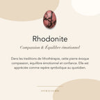Rhodonite : compassion, équilibre émotionnel et confiance — symbolique traditionnelle