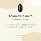 Tourmaline noire : protection, ancrage et stabilité — symbolique traditionnelle