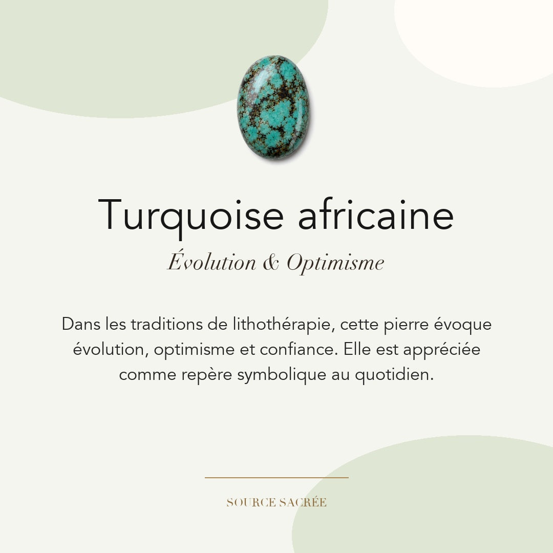 Turquoise africaine : évolution, optimisme et confiance — symbolique traditionnelle