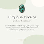 Turquoise africaine : évolution, optimisme et confiance — symbolique traditionnelle