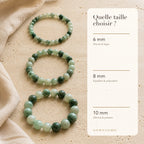 Bracelet Jade : comparaison des perles 6 mm, 8 mm et 10 mm